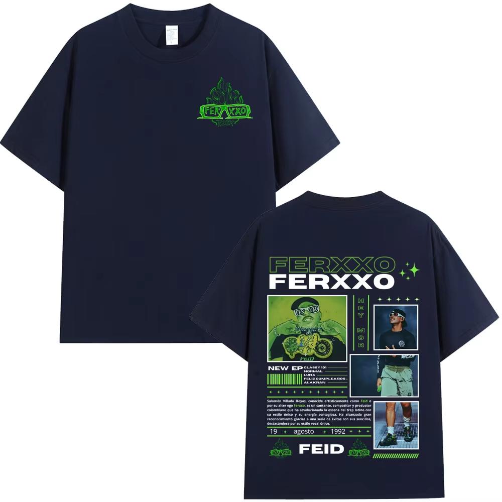 Rapper Feid Ferxxo T-shirt Unisexs Women Clothing Fashion Hip Hop T-shirts Cotton Casual Comfort Short Sleeve Tee Shirt Streetwear