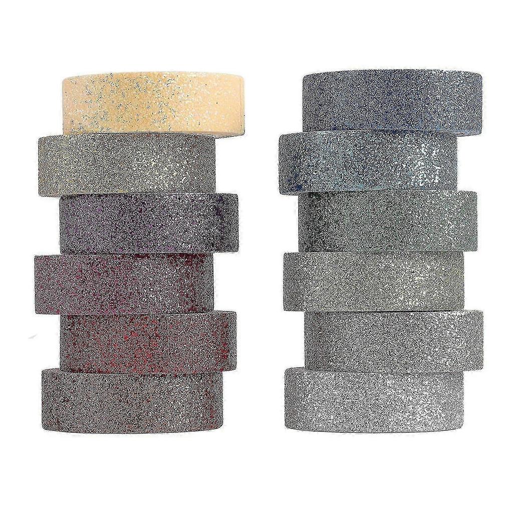 DIY Glitzer Washi Tape Set - 12 Rollen farbiges Masking Tape, schimmerndes Dekorationsband für Kunst, Scrapbook-Tape, Dekoration & Basteln (dunkel) - GXCC