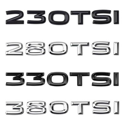 230TSI 280TSI 330TSI 380TSI Autó Logó Matrica Csomagtartó Embléma Jelvény Matrica Golf Touareg Jetta Passat CC Vento Bora Beetle Polohoz