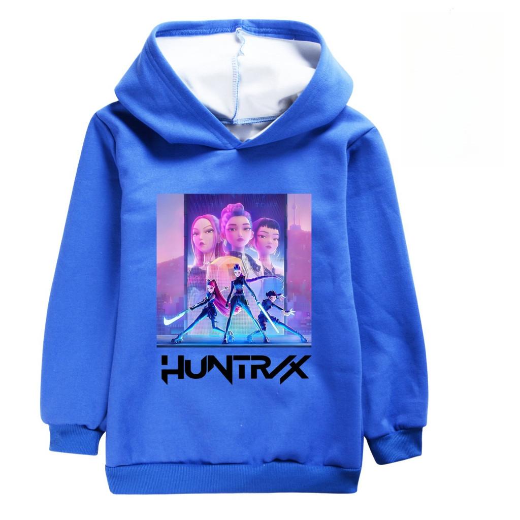 5020 Dětská Dívčí Huntrix Kpop Rumi Zoey Mira Potisk Ležérní Dlouhý Rukáv Sametová Teplá Zimní Mikina s Kapucí