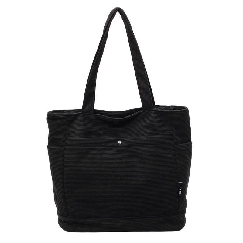 Versatile Canvas Tote - Large Capacity Shoulder Bag for Students