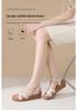 Red Dragonfly Women's 2024 Summer Genuine Leather Thick-Soled Flat Wedge Sandals