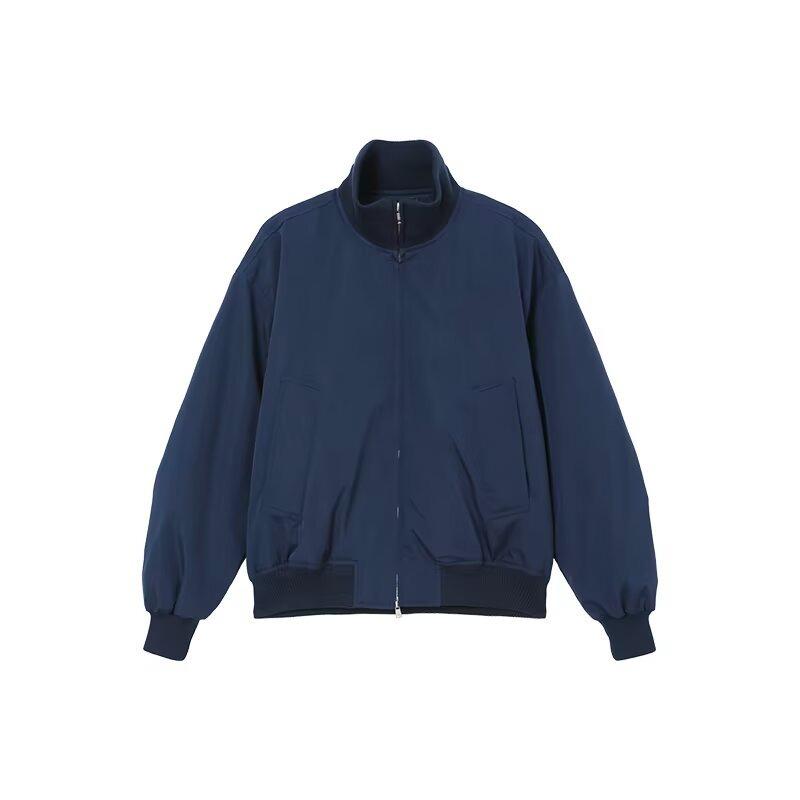 2025 Cross-Border Street Style High-End Winter Jacket with Stand Collar & Curved Zipper Large