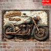 Vintage Motorcycle Garage Metal Wall Art Rustic Iron Sign with Durable Design for Home Bar Cafe and Farm Decor P