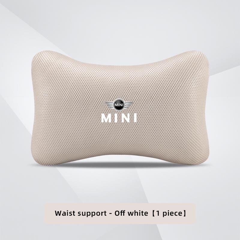Ice Silk Car Headrest Neck Pillow Waist Support Accessories For MINI Cooper S Works JCW R55 R56 R50 R53 R60 R61 F54 F55 F56 F60