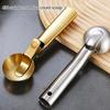 Professional Ice Cream Scooper With Release Button Heavy Duty Stainless Steel Construction Dishwasher Safe Kitchen Tool