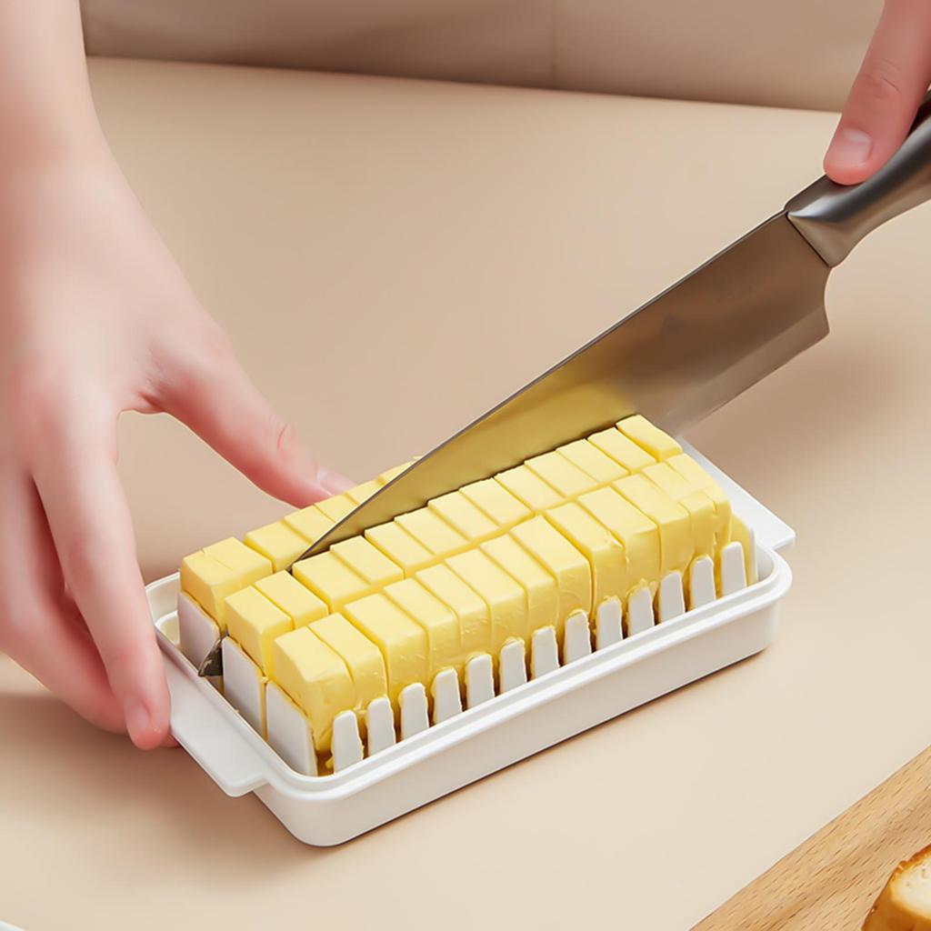 Butter Slicer Butter Cutting Box With Lid Multifunctional Slicing Tool Removable Cheese Cutting Container For Home Pantry Fridge