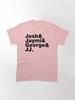 Westlife Josh _amp_ Jaymi _amp_ George _amp_ JJ (black Writing) Fitted Classic T-Shirt