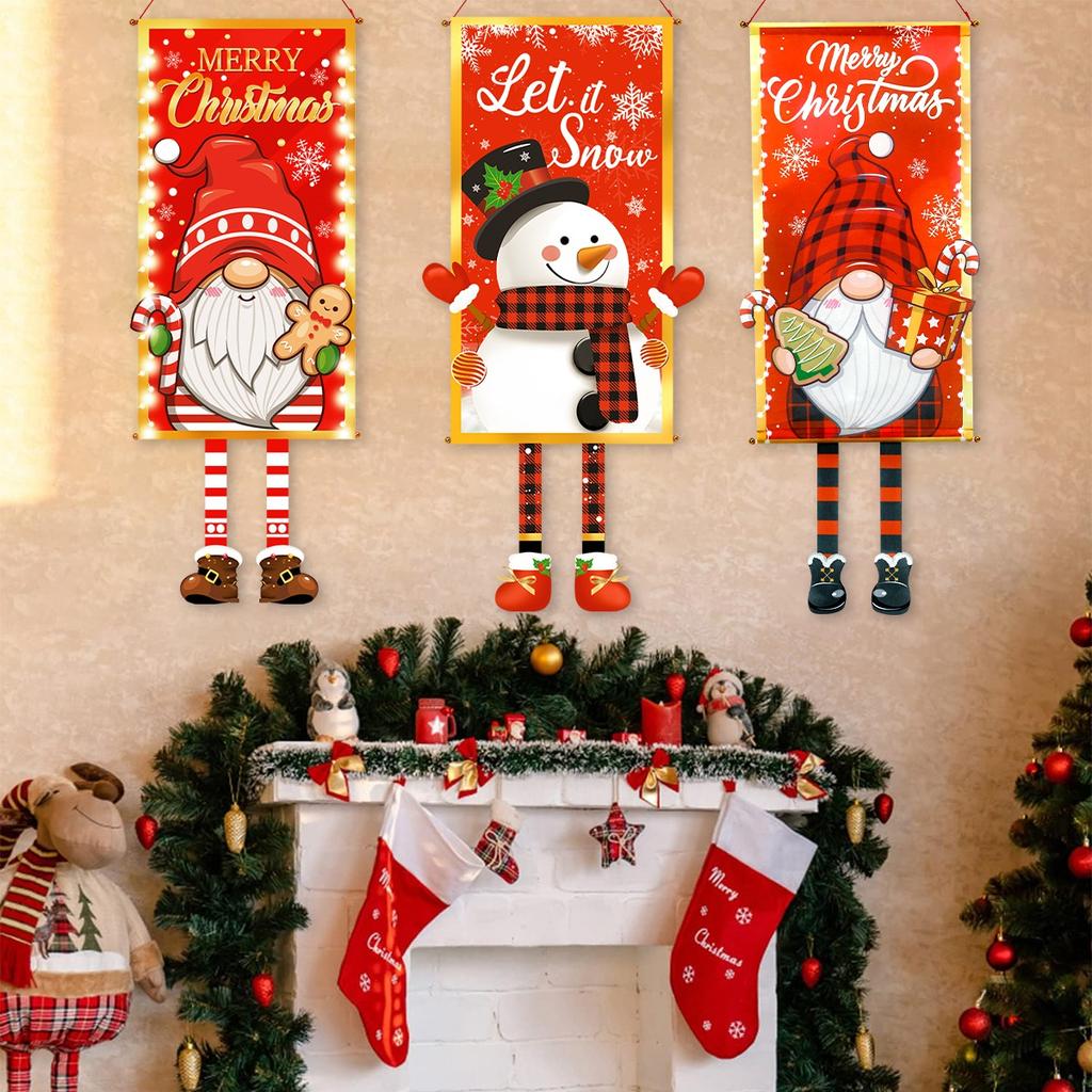 Christmas Hanging Flag Merry Christmas Decorations For Home 2026 Xmas Gifts Christmas Ornament Navidad Natal Noel New Year 2026
