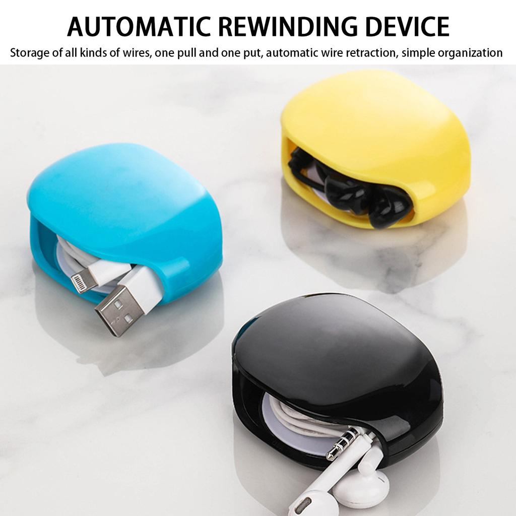 The Automatic Retractable Reel Reel Is Used For Chargers, Data Cables And Wired Headphone Storage Devices