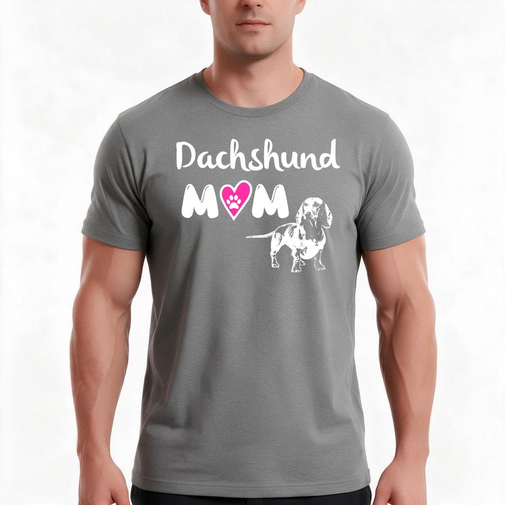 Dachshund Mom Tshirt Summer Casual Cotton Tee Oversized Streetwear Tops Vintage Graphic Print Loose Fit Short Sleeve