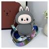 New Labubu Cute Cartoon Silicone Coin Purse for Kids with Adjustable Chain