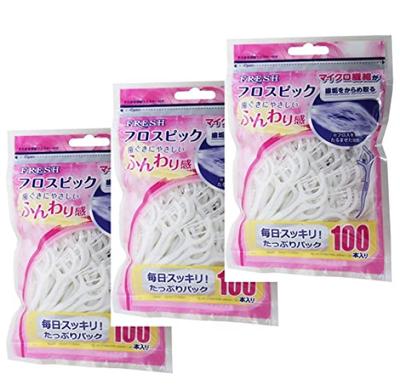 DentalPro Fresh Floss 100 Pieces [Bulk Purchase] Picks, [x3 Packs] (3)