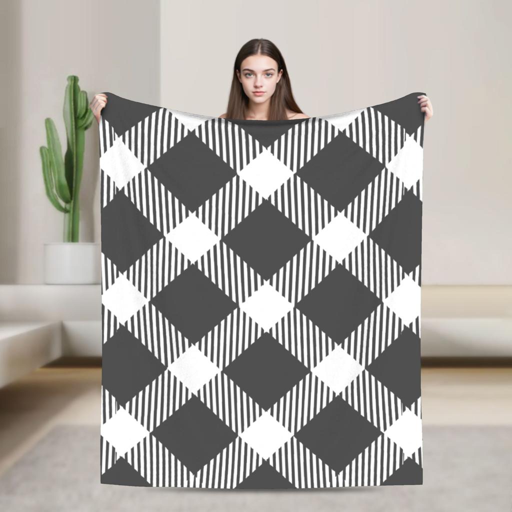 Christmas Brodie Dress Tartan Plaid Blanket Flannel Summer   Multifunction Soft Throw Blankets for Bedding Car Bedspread