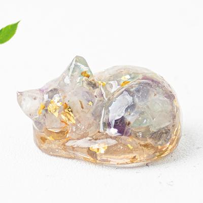 Shaped Decoration Compact Sleeping Figurine Resin Statue Modern Animal Decorative Figurine For Bedroom Study Home