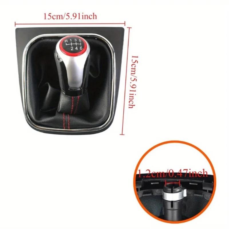 5/6 Speed Gear Shift Knob Lever Shifter Dust Cover for VW Rabbit Golf5 Jetta MK5 2004-2010 for VW Golf6 Jetta MK6 2010-2014