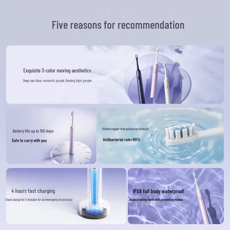 

Xiaomi MI T302 Sonic Electric Toothbrush Couple s Set CN plug (adapter included)