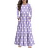 Girls' Maxi Dress Casual Holiday Dresses - Long Sleeve Dress With Pockets For 4-14Y