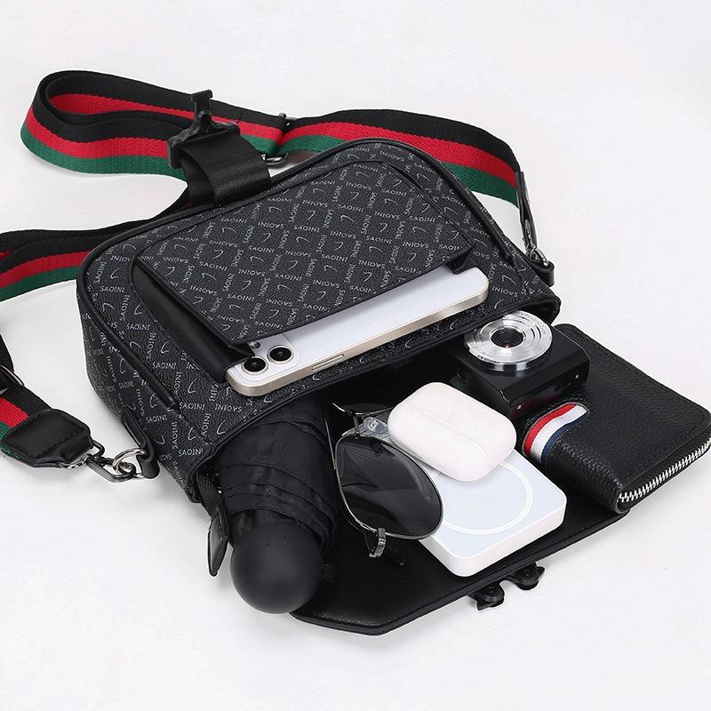 Trendy Unisex Saddle Bag Casual Flip Lock Shoulder Bag High Quality Sports Versatile Crossbody Bag Waterproof Storage Handbag