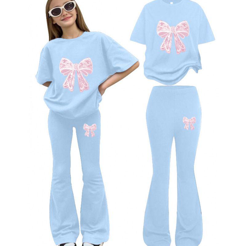 8-12 Jahre Kinder Mädchen T-Shirt und Hose Set Freizeitkleidung