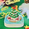 2025 Multi-functional 3d Christmas Tree House Calendar 3D Panoramic Calendar Christmas Tree Desk Calendar Note Paper