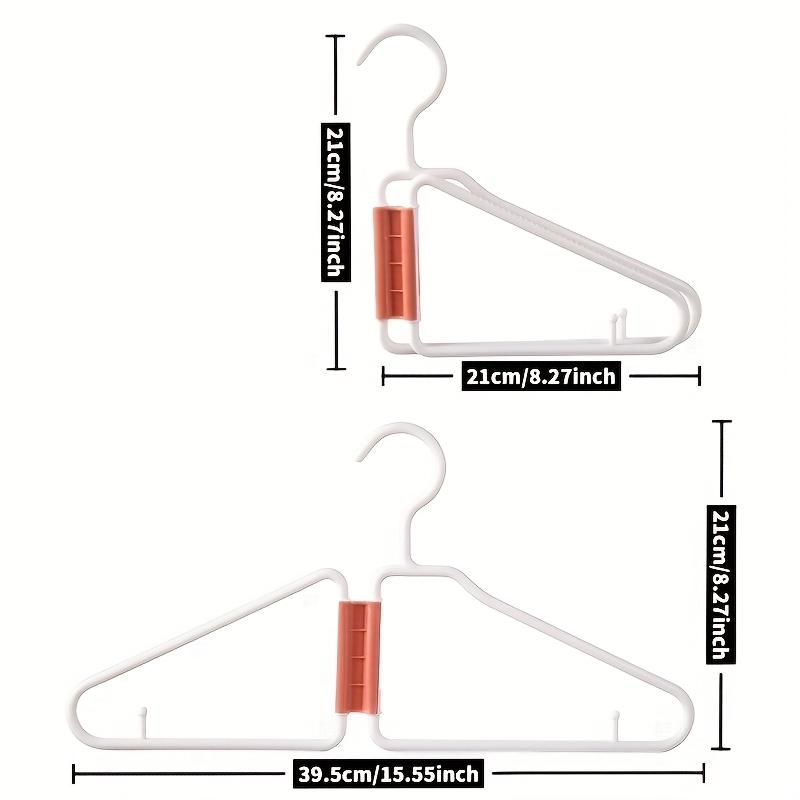 5pcs Foldable Clothes Hangers, Space-Saving Wardrobe Organizer with Pants Hanger, Non-Slip Design, Suitable for Home Closet