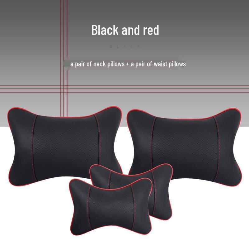 Zestaw poduszek podpierających szyję i lędźwie na zagłówek samochodowy na poduszkę oparcia