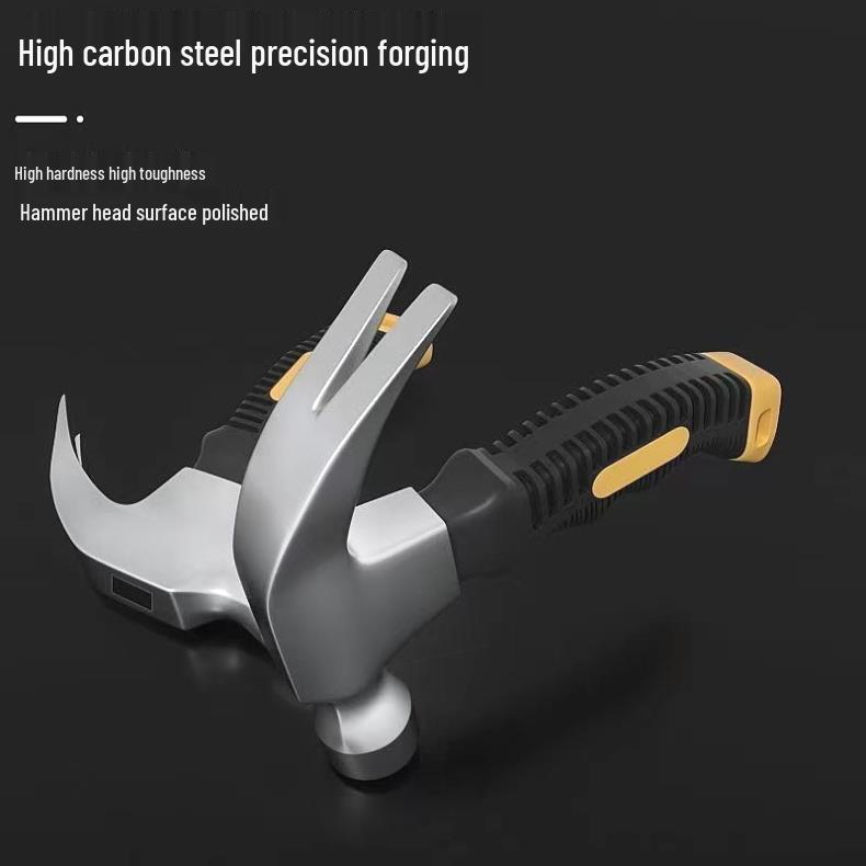 German Imported Sheep's Horn Hammer: High-Carbon Steel, Woodworking Nail Puller, Household Hand Tool.