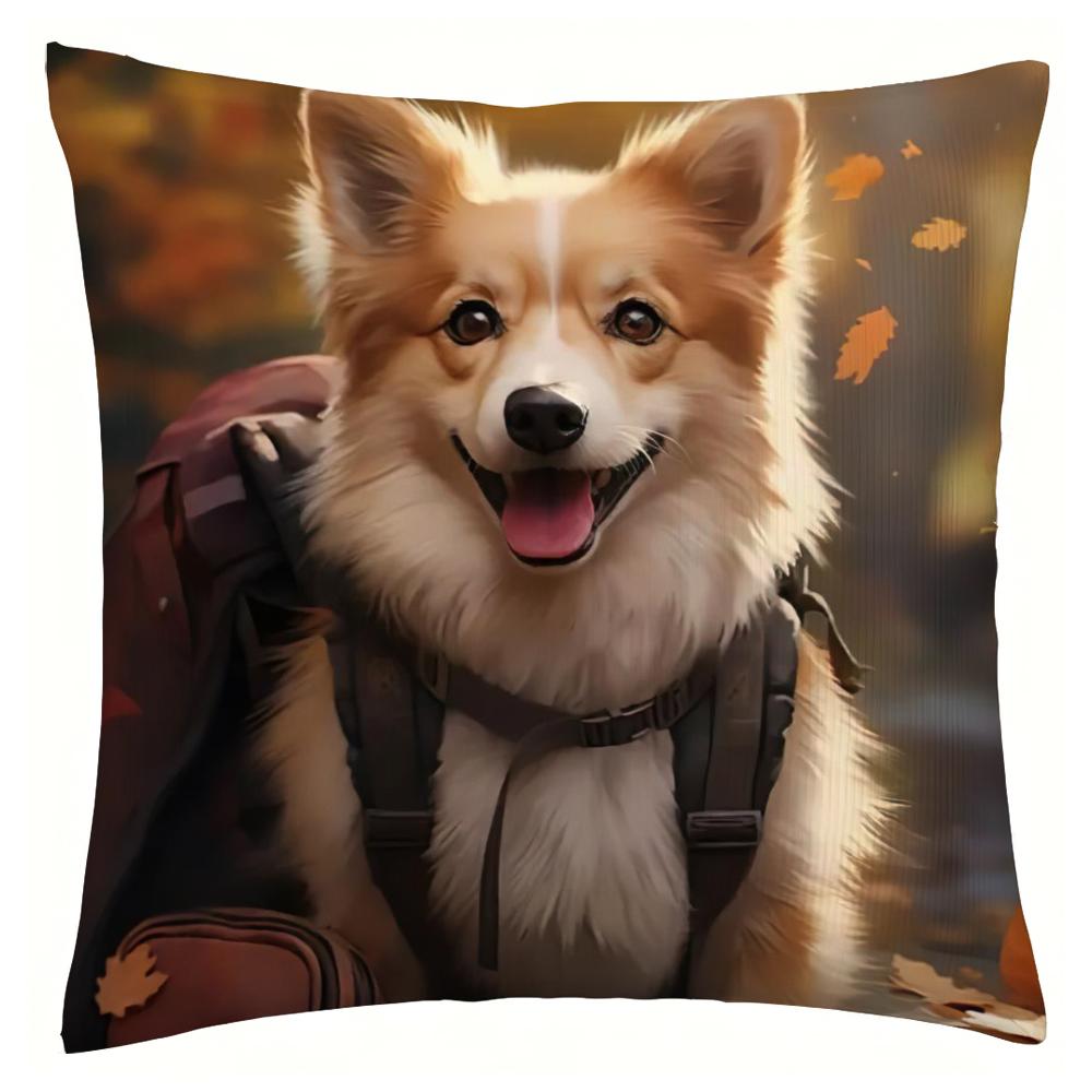 Cute Dog Throw Pillowcases Throw Pillow Cover for Living Room Bedroom Sofa Car Cushion Cover Pillowslip