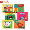 6-12PC Early Learning for Infants Soft Cloth Books Creative Squeezing and Folding Animals Ocean Books Puzzle Toys Gifts for Children