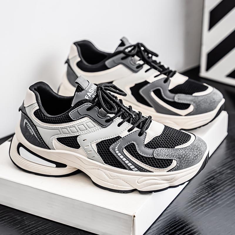 

Новые мужские повседневные кроссовки Модные дышащие сетчатые туфли на платформе Уличные дизайнерские мужские легкие кроссовки Zapatos Casuales 39