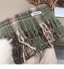 North thickened warm scarf soft waxy couple shawl winter high sense solid color versatile fringed scarf women