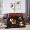 Koc Flanelowy Edward Cullen Zimowy Robert Pattinson Super Ciepła Pościel Kocyki do Wystroju Domu Wzór Narzuta Pokrowiec na Sofa Łóżko