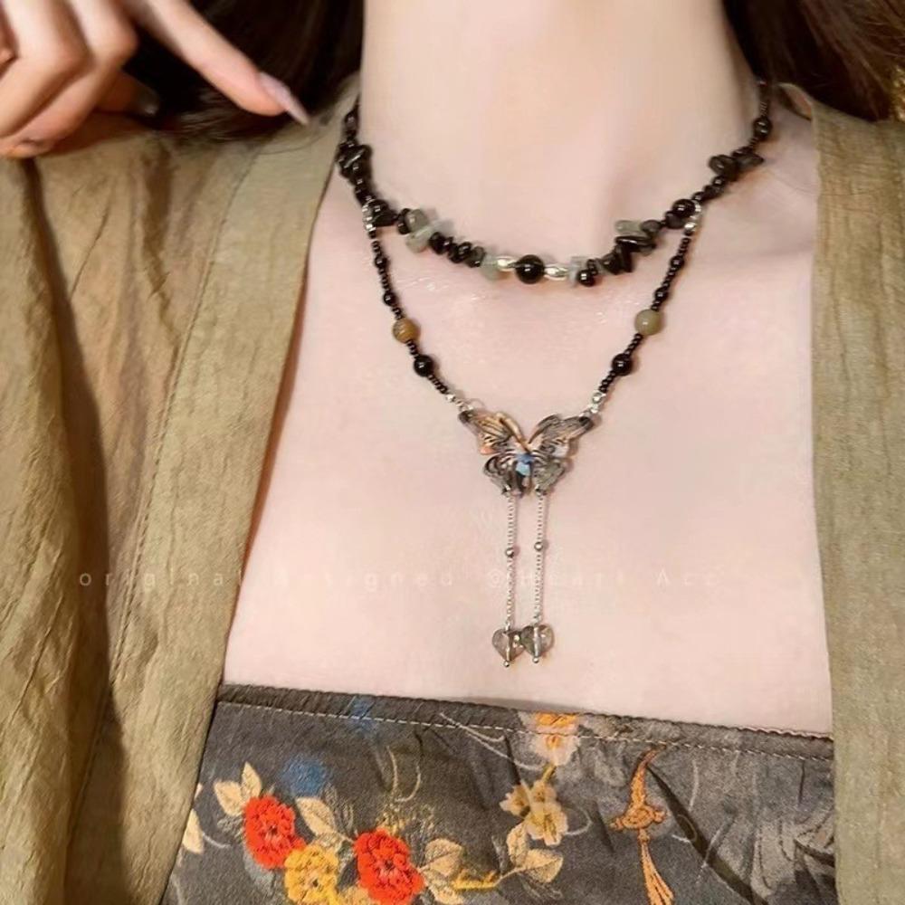 Tibetan Ancient Style Fringed Necklace Female Exotic Style Accessories Ethnic Style Retro Miao Neck Chain Jewelry