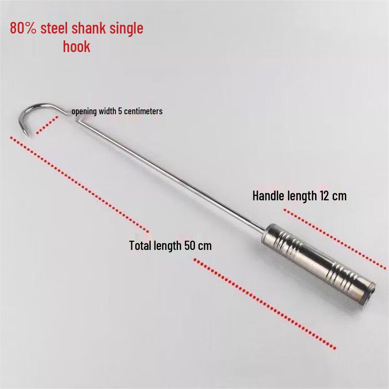 Stainless Steel Meat Hooks with Wooden Handle