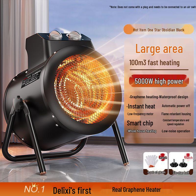 Delixi High-Power Industrial and Household Fan Heater
