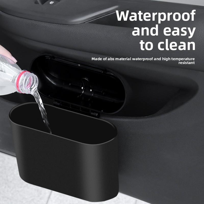 For Toyota RAV4 XA50 Avalon XX50 2018~2026 Car Trash Bin Leak-proof Hanging Black Square Pressing Trash Can Interior Accessories