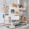 Multi-Functional Kitchen Sink Organizer and Dustproof Dish Rack