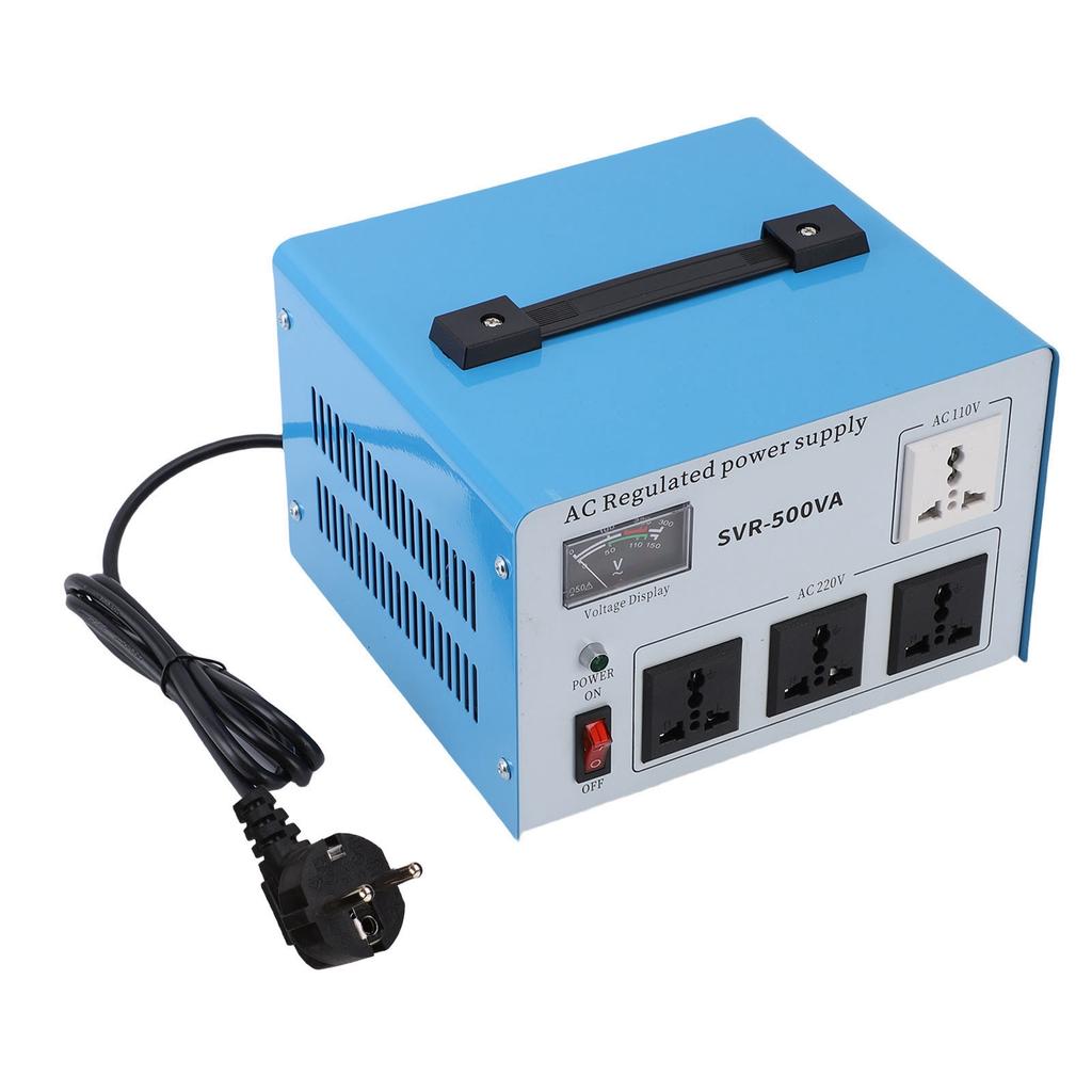 Spannungswandler 500W Automatischer Regler Einphasen-Stabilisator SVR 500VA 160 250V EU-Stecker
