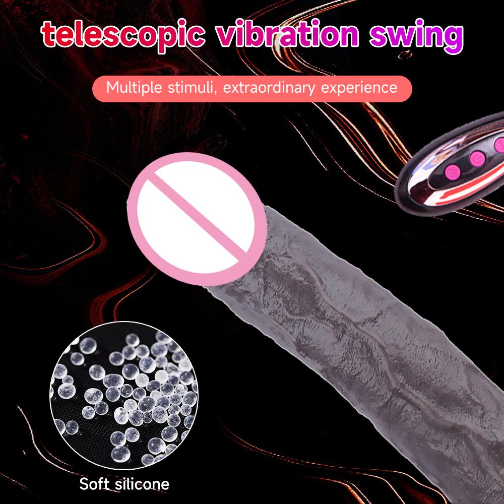 Remote Control Realistic Dildo Vibrator Heating Telescopic Vibrating G Spot Clitoral Anal Stimulator Adult For Women Sex Toys