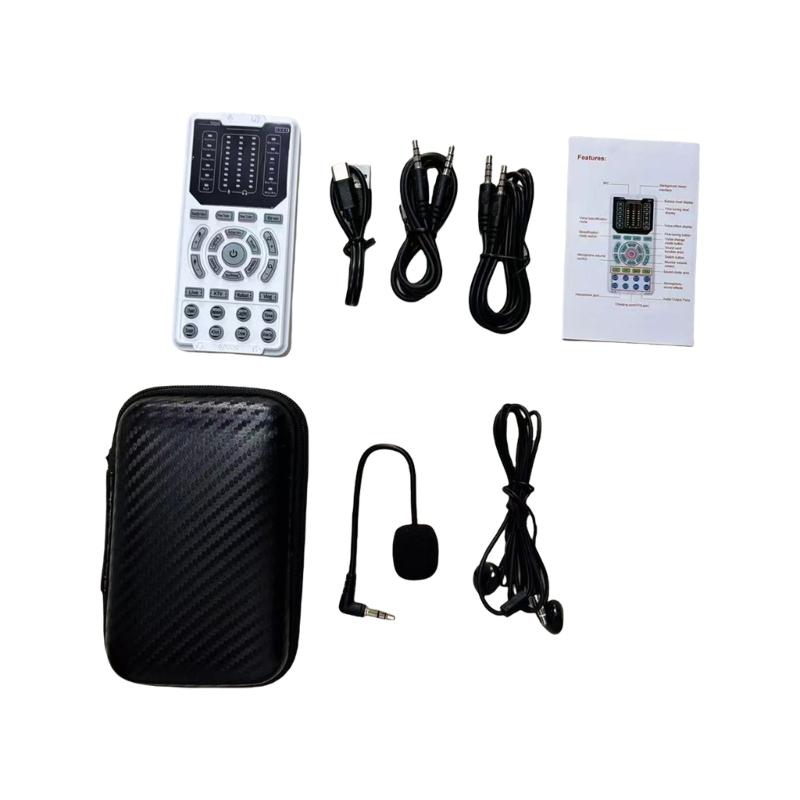 Portable Voice Modulator Sound Card Real Time Voice Changing Control For PC Live Streaming Gaming Recording