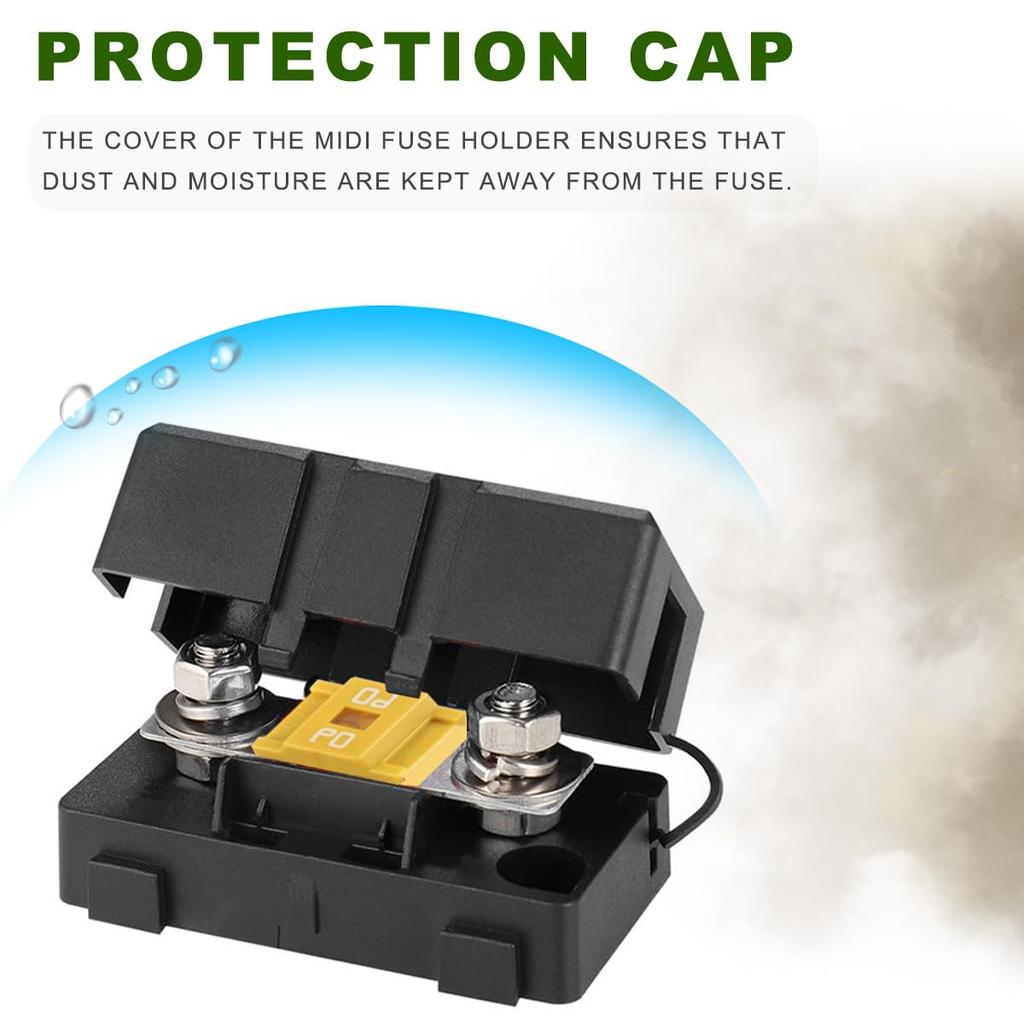 DAOKAI Intermediate Fuse Holder, 2pcs ANS Car Fuse Holder With 2pcs 60A Amp High