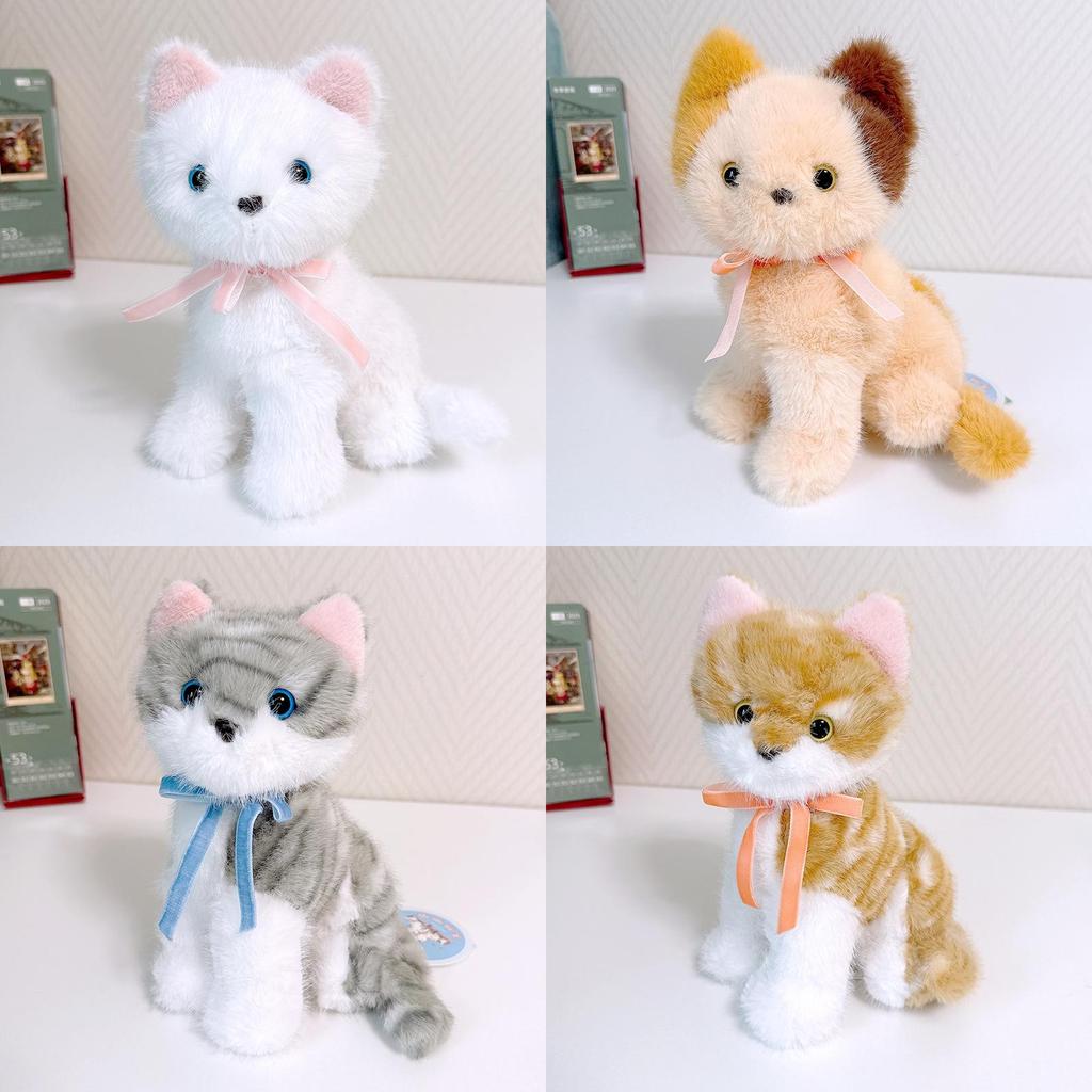Plüschkatzenpuppe mit weichem Kurzplüsch und PP-Baumwollfüllung als Geschenk für Kinder