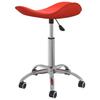 Tabouret de salon et spa - VIDAXL - Rouge - Réglable en hauteur - Pivotant 360° - Similicuir