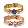 Bracelets Steel Mesh Twotone Stainless For Women Men Golden Love Heart Beaded 10mm Ribbon Mesh Bracelet Bangle Gifts