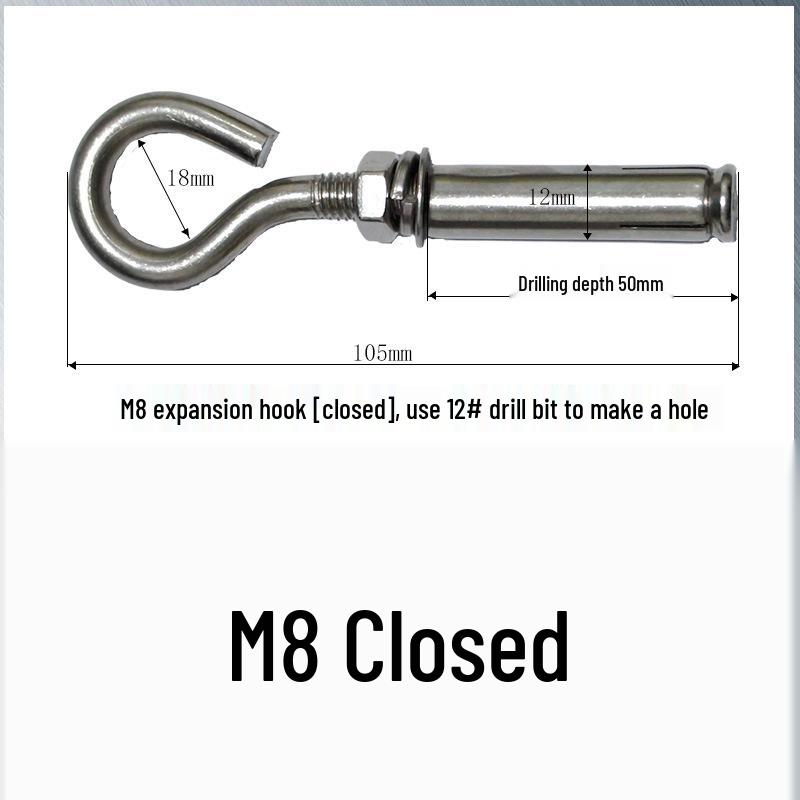Edelstahl Öse für Absturzsicherung und Fallschutz mit Expansionshaken
