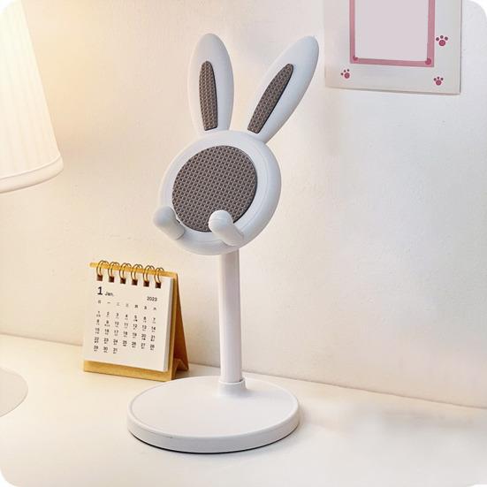 Cartoon Phone Holder Phones Stand for Tablets And Height Adjustable Stable Base Bunny Ear
