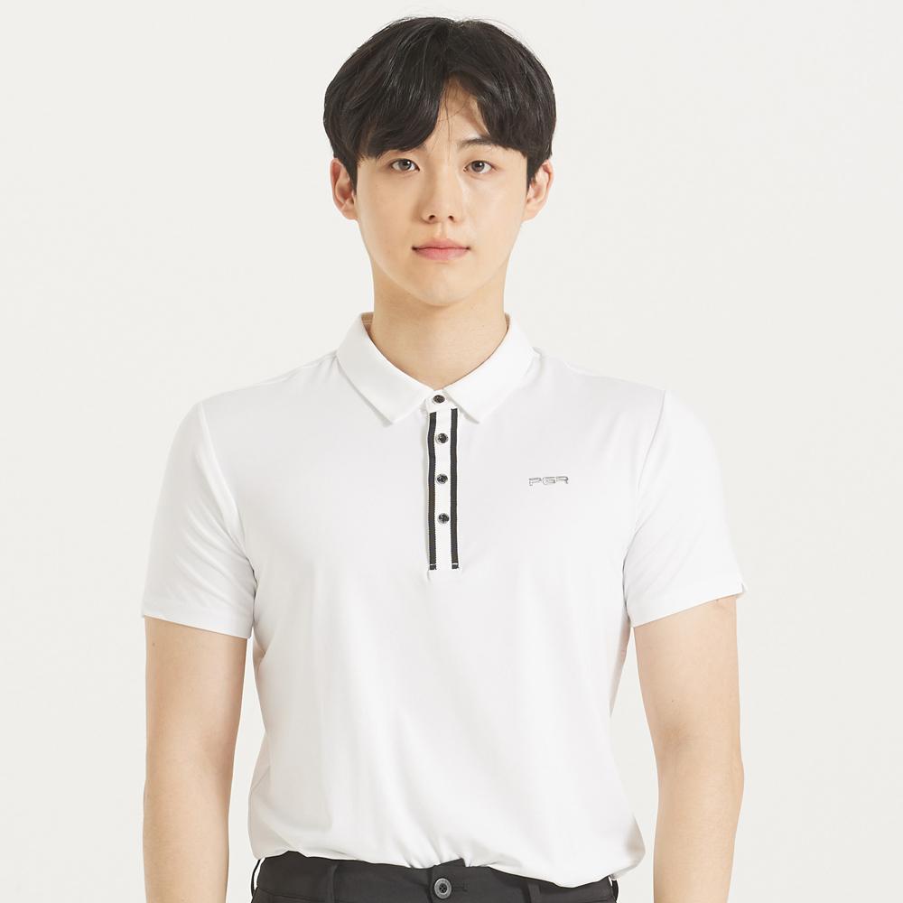 PGR Long Sleeve Collared T-Shirt White Gt-3285
