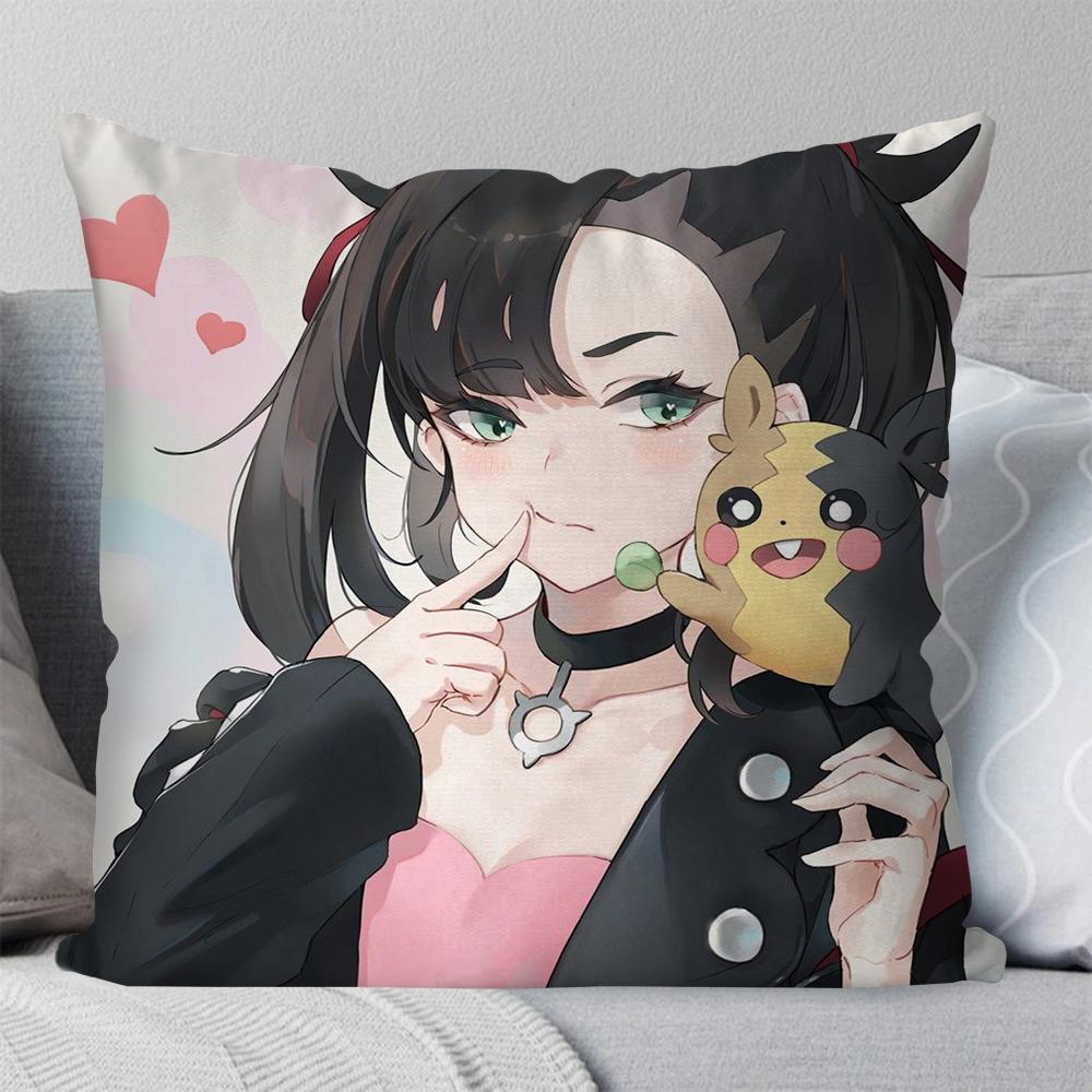 Marnie Animation P-Pokemon Pillow Case Square Pillow Bedroom Sofa Leisure Comfort Cushion Car Living Room Home Decoration 40X40