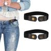 2 Stück Gürtel ohne Schnalle für Herren und Damen, Verstellbarer Stretchgürtel ohne Schnalle für Damen, Unsichtbarer Seitengürtel, Gürtel ohne Schnalle
